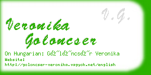 veronika goloncser business card